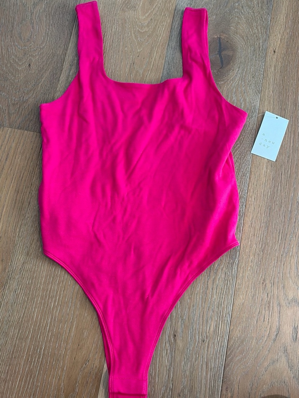 a new day Hot Pink Scoop Neck Bodysuit